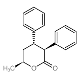 6-methyl-3,4-diphenyl-oxan-2-one structure