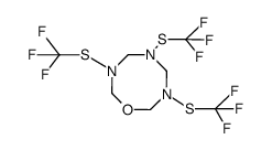 Hexahydro-3,5,7-tris(trifluormethylthio)-2H-1,3,5,7-oxatriazocin结构式