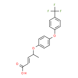 (E)-(+-)-4-(4-(4-(trifluoromethyl)phenoxy)phenoxy)-2-pentenoic acid Structure