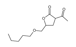 3-acetyl-5-(pentoxymethyl)oxolan-2-one Structure