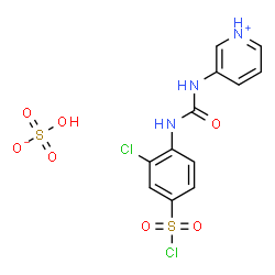 3-CHLORO-4-(3-PYRIDIN-3-YL-UREIDO)-BENZENESULFONYL CHLORIDE HYDROGEN SULFATE结构式