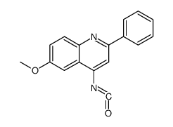 6-methoxy-2-phenyl-[4]quinolyl isocyanate Structure