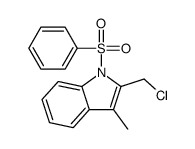 1-(benzenesulfonyl)-2-(chloromethyl)-3-methylindole结构式