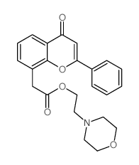 2-morpholin-4-ylethyl 2-(4-oxo-2-phenyl-chromen-8-yl)acetate结构式