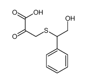 3-(2-hydroxy-1-phenylethyl)sulfanyl-2-oxopropanoic acid Structure