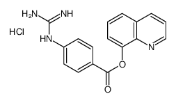 diaminomethylidene-(4-quinolin-8-yloxycarbonylphenyl)azanium,chloride Structure