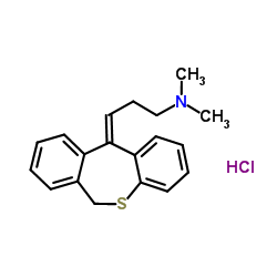 11-(3-二甲基氨基丙亚基)-6,11-二氢二苯并[b,e]硫杂卓盐酸盐结构式