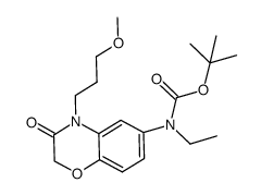 tert-butyl ethyl(4-(3-methoxypropyl)-3-oxo-3,4-dihydro-2H-benzo[b][1,4]oxazin-6-yl)carbamate结构式