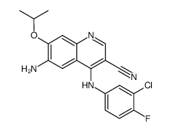 6-Amino-4-(3-chloro-4-fluoro-phenylamino)-7-isopropoxy-quinoline-3-carbonitrile Structure