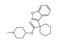 1-Benzo[d]isoxazol-3-yl-cyclohexanecarboxylic acid 1-methyl-piperidin-4-yl ester结构式