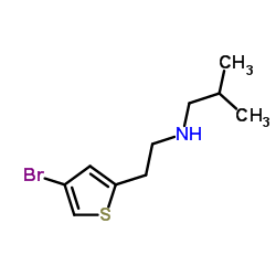 N-[2-(4-Bromo-2-thienyl)ethyl]-2-methyl-1-propanamine Structure