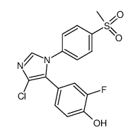 4-chloro-5-(3-fluoro-4-hydroxyphenyl)-1-(4-methylsulfonylphenyl)imidazole Structure