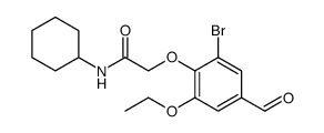 Acetamide, 2-(2-bromo-6-ethoxy-4-formylphenoxy)-N-cyclohexyl Structure