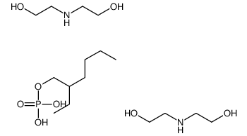 2-ethylhexyl dihydrogen phosphate, compound with 2,2'-iminodiethanol (1:2)结构式