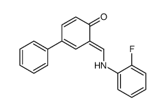 6-[(2-fluoroanilino)methylidene]-4-phenylcyclohexa-2,4-dien-1-one结构式