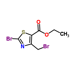 Ethyl 2-bromo-4-(bromomethyl)-1,3-thiazole-5-carboxylate Structure