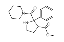 2-Phenyl-2-(piperidine-1-carbonyl)-pyrrolidine-3-carboxylic acid methyl ester结构式