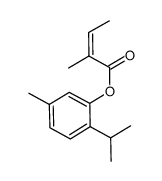 2-isopropyl-5-methylphenyl (2Z)-2-methylbut-2-enoate结构式