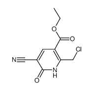 ethyl 2-(chloromethyl)-5-cyano-6-oxo-1,6-dihydro-pyridine-3-carboxylate结构式