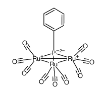 [μ3-PC6H5(RuH(CO)3)(RuH(CO)3)(Ru(CO)3)]结构式