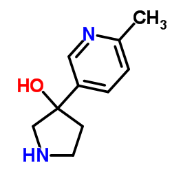 3-(6-Methyl-3-pyridinyl)-3-pyrrolidinol结构式