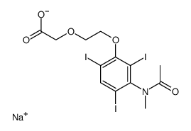 sodium,2-[2-[3-[acetyl(methyl)amino]-2,4,6-triiodophenoxy]ethoxy]acetate结构式