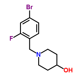 1-(4-Bromo-2-fluorobenzyl)-4-piperidinol Structure