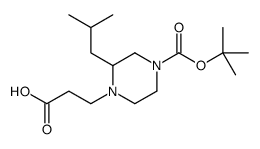 3-[4-[(2-methylpropan-2-yl)oxycarbonyl]-2-(2-methylpropyl)piperazin-1-yl]propanoic acid结构式