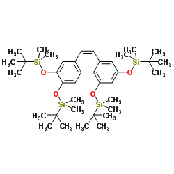 Tetra-O-(tert-butyldimethyl)silyl cis-Piceatannol structure