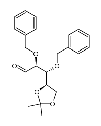 (2S,3R,4R)-2,3-dibenzyloxy-4,5-isopropylidenedioxypentanal结构式