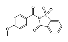 2-(4-methoxybenzoyl)-1,1-dioxo-1,2-benzothiazol-3-one Structure