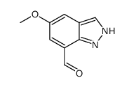 5-methoxy-1H-indazole-7-carbaldehyde结构式