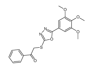 1-Phenyl-2-[5-(3,4,5-trimethoxy-phenyl)-[1,3,4]oxadiazol-2-ylsulfanyl]-ethanone结构式