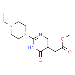 Methyl [2-(4-ethylpiperazin-1-yl)-6-oxo-1,4,5,6-tetrahydropyrimidin-5-yl]acetate Structure