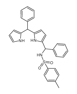 4-methyl-N-(phenyl(5-(phenyl(1H-pyrrol-2-yl)methyl)-1H-pyrrol-2-yl)methyl) benzene sulfonamide Structure