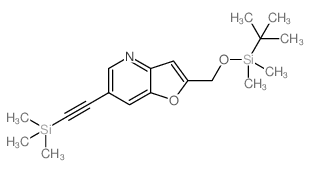 2-((tert-Butyldimethylsilyloxy)methyl)-6-((trimethylsilyl)ethynyl)furo[3,2-b]pyridine Structure