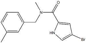 4-溴-N-甲基-N-[(3-甲基苯基)甲基]-1H-吡咯-2-甲酰胺结构式