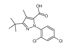 5-tert-butyl-2-(2,4-dichlorophenyl)-4-methylpyrazole-3-carboxylic acid Structure