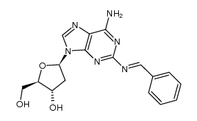 2-(benzylideneamino)-2'-deoxyadenosine Structure