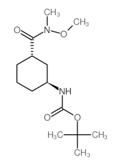 trans-1-(Boc-amino)-3-(N-Methoxy-N-Methylcarbamoyl)cyclohexane Structure