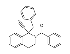 2-Benzoyl-1-benzyl-1,2,3,4-tetrahydro-isoquinoline-1-carbonitrile结构式