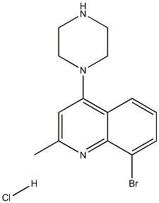 8-Bromo-2-methyl-4-(piperazin-1-yl)quinolineHydrochloride Structure