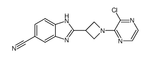 2-[1-(3-chloro-pyrazin-2-yl)-azetidin-3-yl]-1H-benzoimidazole-5-carbonitrile结构式