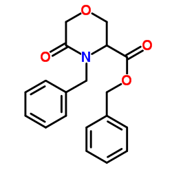 Benzyl 4-benzyl-5-oxo-3-morpholinecarboxylate结构式