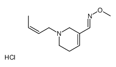 (E)-1-[1-[(E)-but-2-enyl]-3,6-dihydro-2H-pyridin-5-yl]-N-methoxymethanimine,hydrochloride Structure