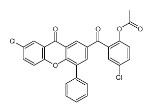 [4-chloro-2-(7-chloro-9-oxo-4-phenylxanthene-2-carbonyl)phenyl] acetate Structure