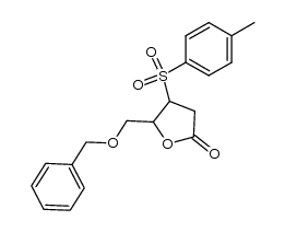 5-benzyloxymethyl-2-oxo-4-(4-tolylsulfonyl)tetrahydrofuran结构式