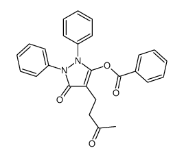 [5-oxo-4-(3-oxobutyl)-1,2-diphenylpyrazol-3-yl] benzoate结构式