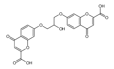 1,3-bis(2-carboxychromone-7-oxy)-2-hydroxypropane structure