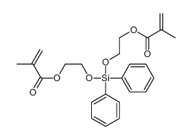 (diphenylsilylene)bis(oxy-2,1-ethanediyl) bismethacrylate结构式